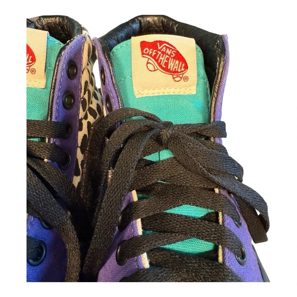 Vans  Off the Wall 721454 Multicolor High Top Sneaker Shoes Sz W5 M3.5 Unisex